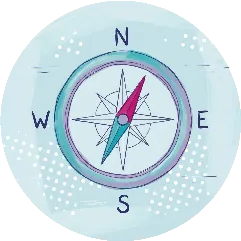 Watercolour compass