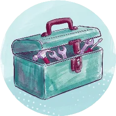 Watercolour illustration of the Digital Ranger toolbox